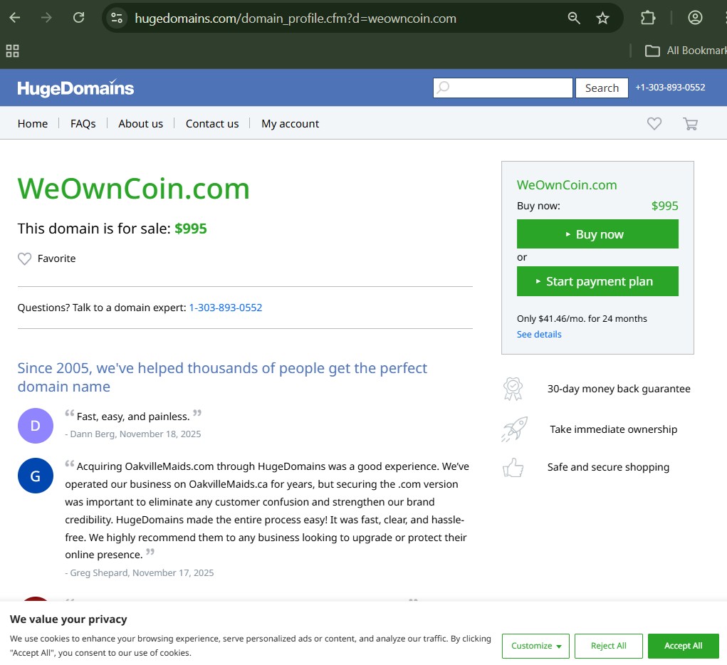 WeOwnCoin.com